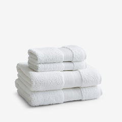 Regal Egyptian Cotton 4-Piece Bath & Hand Towel Set - White