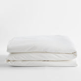 Premium Smooth Organic Cotton Sateen Duvet Cover - White, King/Cal. King