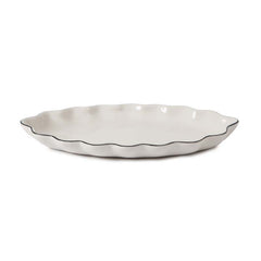 Scallop Vanity Tray - Cream and Black
