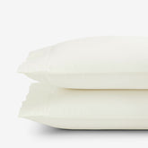 Classic Cool Cotton Percale Pillowcase Set - Cream, King