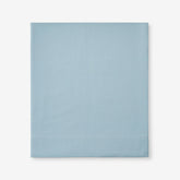 Luxe Ultra-Cozy Cotton Velvet Flannel Flat Bed Sheet Cloud Blue, Deep Pocket Queen