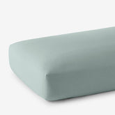 Classic Ultra-Cozy Cotton Velvet Flannel Fitted Bed Sheet - Seafoam, Twin