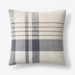 Textured Boucle Decorative Square Pillow Cover - Charcoal Gray, 20 in. x 20 in.