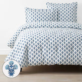 Suhana Garment Washed Cotton Percale Comforter - Blue, Full