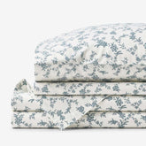 Tapestry Vine Garment Washed Cotton Percale Bed Sheet Set - Ivory Multi, Full