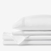 Hewett Luxe Smooth Egyptian Cotton Sateen Bed Sheet Set - White, Cal King