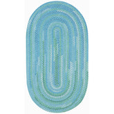 Sailor Stripe Reversible Braided Cotton Rug - Blue, 7' x 9' Oval