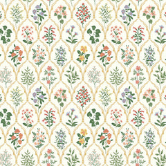 Hawthorne Traditional Wallpaper - Cream, Swatch