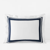Double Border Premium Smooth Supima® Cotton Wrinkle-Free Sateen Sham - Navy, King