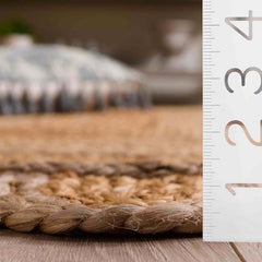 Scallop Border Handwoven Jute Rug - Gray, 3' x 5'
