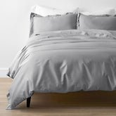 Classic Smooth Rayon Made From Bamboo Sateen Bed Duvet Cover - Pebble Gray, Full/Queen