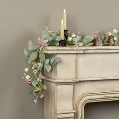 Pink Berries & Lamb’s Ear Garland