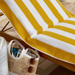 Classic Cabana Stripe Lounge Chair Cover - Yellow