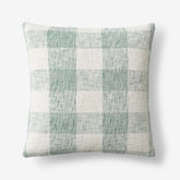 Textured Check Decorative Square Pillow Cover - Green, 20 in. x 20 in.