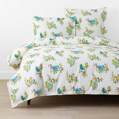Summer Prints Classic Cool Cotton Percale Duvet Cover - Bird Days, Twin/Twin XL