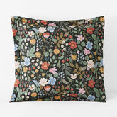 Strawberry Fields Classic Cool Cotton Percale Sham - Black Multi, Euro