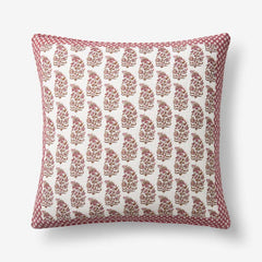 Jiya Reversible Decorative Square Pillow Cover - Red Multi, 20 in. x 20 in.