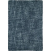 Crosshatch Hand Hooked Wool Rug - Denim, 4' x 6'