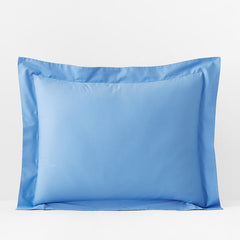 Classic Cool Organic Cotton Percale Solid Sham - Ocean Blue, Standard