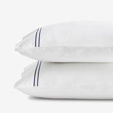 Dorset Stripe Luxe Smooth Egyptian Cotton Sateen Pillowcase Set - Blue, King