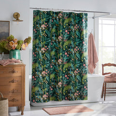 Peacock Classic Smooth Sateen Shower Curtain - Evergreen
