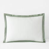 Solid Border Classic Cool Cotton Percale Sham - Thyme, King