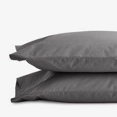 Classic Cool Cotton Percale Pillowcase Set - Graphite, Standard