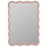 Wave Rectangle Wall Mirror - Bubblegum