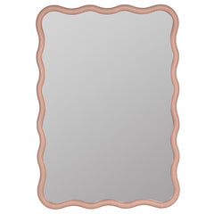 Wave Rectangle Wall Mirror - Bubblegum