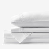 Marcella Premium Smooth Egyptian Cotton Sateen Bed Sheet Set - White, King
