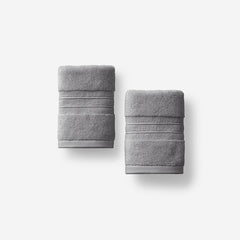 Mirage Aegean Cotton Washcloths, Set of 2 - Slate Gray