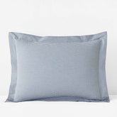 Classic Stripes and Plaids Cool Yarn-Dyed Cotton Percale Sham - Stripe White/Blue, Standard