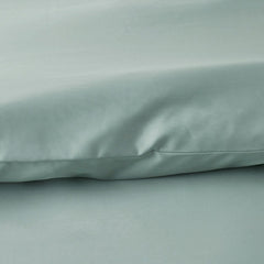 Premium Smooth Supima® Cotton Wrinkle-Free Sateen Flat Bed Sheet - Sea Mist, Twin/Twin XL
