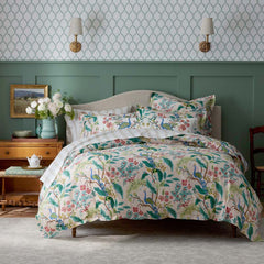 Peacock Decorative Lumbar Pillow Cover - Ivory