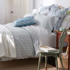 Tira Floral Classic Cool Cotton Percale Comforter - Flower Green, Full/Queen