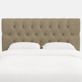 Park Tufted Textured Linen Headboard - Linen, Queen