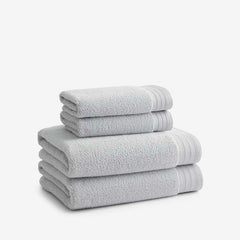 Plush Spa Solid 4-Piece Bath & Hand Towel Set - Gray