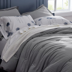 Classic Smooth Rayon Made From Bamboo Sateen Comforter - Pebble Gray, King/Cal King
