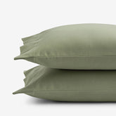 Classic Ultra-Cozy Cotton Velvet Flannel Pillowcase Set - Willow Green, King