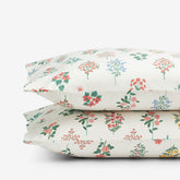 Hawthorne Classic Cool Percale Pillowcase Set - Ivory Multi, Standard