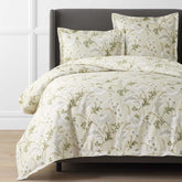 Tranquil Blossom Premium Smooth Wrinkle-Free Sateen Duvet Cover - Antique Beige, King/Cal. King