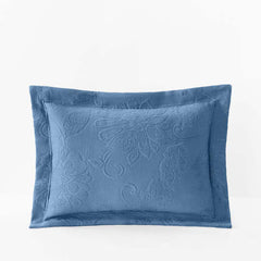 Putnam Cotton Matelassé Pillow Cover - Denim