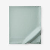 Premium Smooth Supima® Cotton Wrinkle-Free Sateen Flat Bed Sheet - Sea Mist, Queen