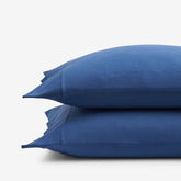 T-Shirt Soft Jersey Knit Pillowcase Set - Smoke Blue, King
