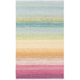 Watercolor Horizon Handwoven Cotton Rug - Multi, 4' x 6'