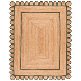 Scallop Border Handwoven Jute Rug - Olive, 3' x 5'