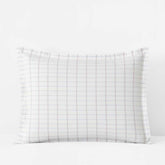 Yarn-Dyed Plaid Garment Washed Cotton Percale Sham - Ivory Multi, King