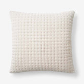Tufted Stitch Velvet Decorative Square Pillow Cover - Sand, 20 in. x 20 in.