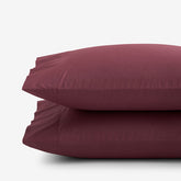 Classic Cool Cotton Percale Pillowcase Set - Plum, King