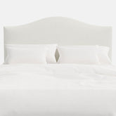 Saddle Textured Linen Headboard - White, Twin